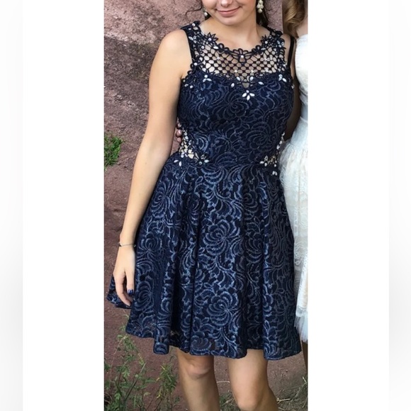 Jodi Kristopher Blue Dress - Picture 1 of 4